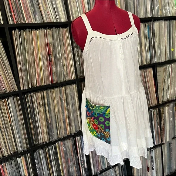 FLUFFHEAD mini dress pocket fishman donuts PHISH upcycled patchwork ⭕️🌈shakedown - Picture 9 of 15